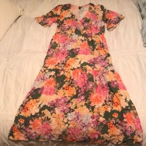 Nobody’s child UK sz8 Clementine Ciara floral midi dress wrap style top